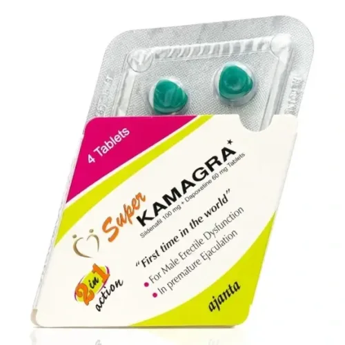 Камагра Супер (Kamagra Super) Sildenafil 100mg + Dapoxetine 60mg - 4 таблетки